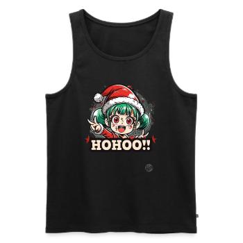 Cute Little Christmas Elf at Christmas - Men's Premium Organic Tank Top - black - Front - Michal (187cm)