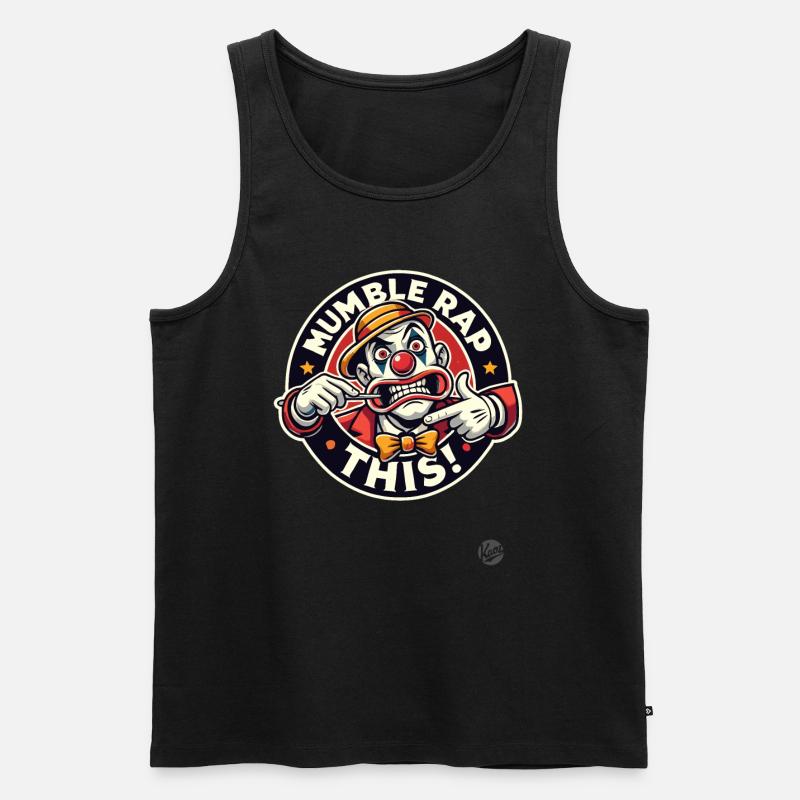 Mumble Rap Clown - Männer Premium Bio Tank Top - Schwarz