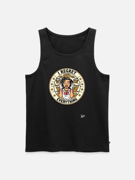 Annoyed housewife - I regret everything - Men's Premium Organic Tank Top - black