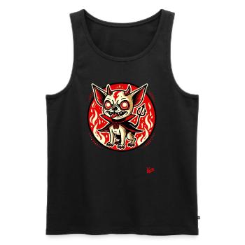 Little dog Satan from hell - Men's Premium Organic Tank Top - black - Front - AI Model Male 178 light (178cm)
