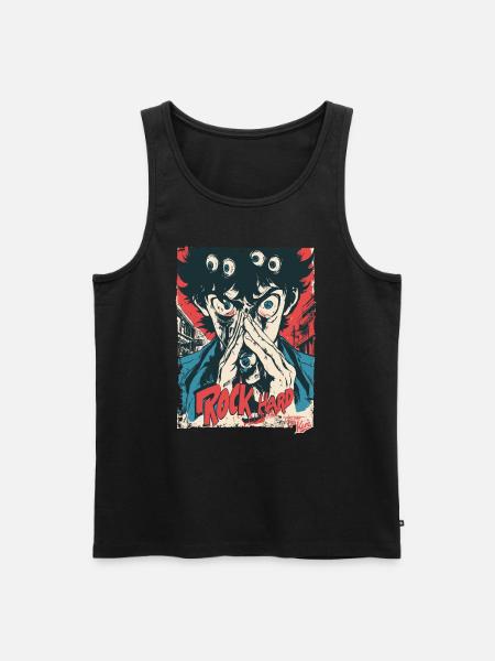 Monster Eyes Rock Hard - Men's Premium Organic Tank Top - black