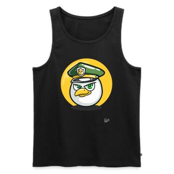 Policeman Captain Vogel - Men's Premium Organic Tank Top - black - Front - Michal (187cm)