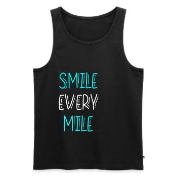 Smile Every Mile - Männer Premium Bio Tank Top - Schwarz - Vorne - AI Model Male 178 light (178cm)