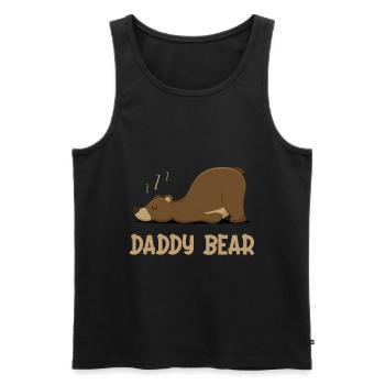Daddy Bear - Männer Premium Bio Tank Top - Schwarz - Vorne - AI Model Male 178 light (178cm)