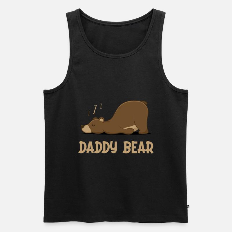 Daddy Bear - Men's Premium Organic Tank Top - black