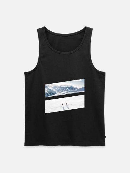 Skitour - Männer Premium Bio Tank Top - Schwarz