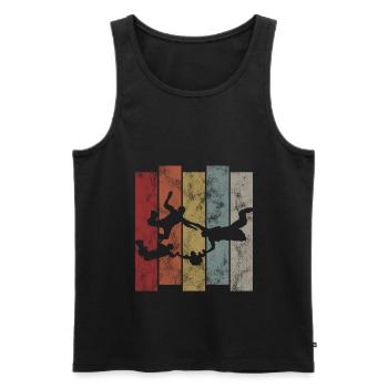 Fallschirmspringer Fallschirm Fallschirmspringen - Männer Premium Bio Tank Top - Schwarz - Vorne - AI Model Male 178 light (178cm)