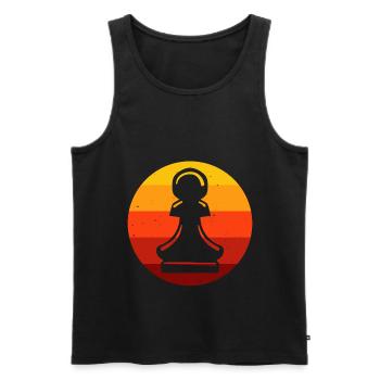 Échecs de jeu d’échecs de jeu d’échecs - Débardeur bio Premium Homme - noir - Devant - Michal (187cm)
