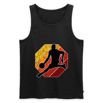 Basketball Basketball Player Basketball Player Retro - Men's Premium Organic Tank Top - black - Front - AI Model Male 178 light (178cm)