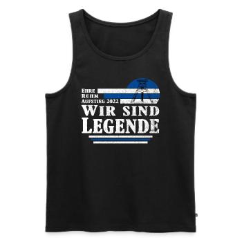 Schalke Fußball Aufstieg 2022 - Männer Premium Bio Tank Top - Schwarz - Vorne - Michal (187cm)