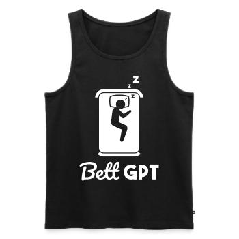 Bett Schlaf Pyjama GPT Geschenk - Männer Premium Bio Tank Top - Schwarz - Vorne - Michal (187cm)