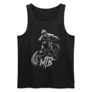 Vélo VTT - Débardeur bio Premium Homme - noir - Devant - Michal (187cm)
