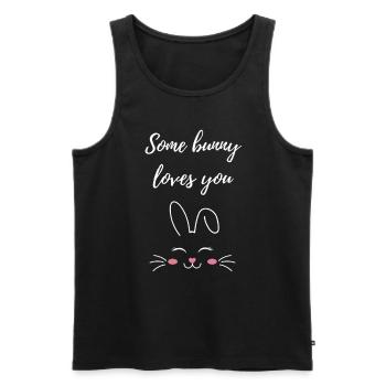 un lapin t’aime Cadeau - Débardeur bio Premium Homme - noir - Devant - Michal (187cm)