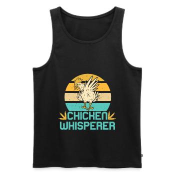 Chicken Whisperer Funny Chicken Farmer - Männer Premium Bio Tank Top - Schwarz - Vorne - Michal (187cm)