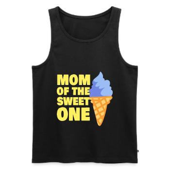 Maman de l’amateur de crème glacée Sweet One - Débardeur bio Premium Homme - noir - Devant - Michal (187cm)
