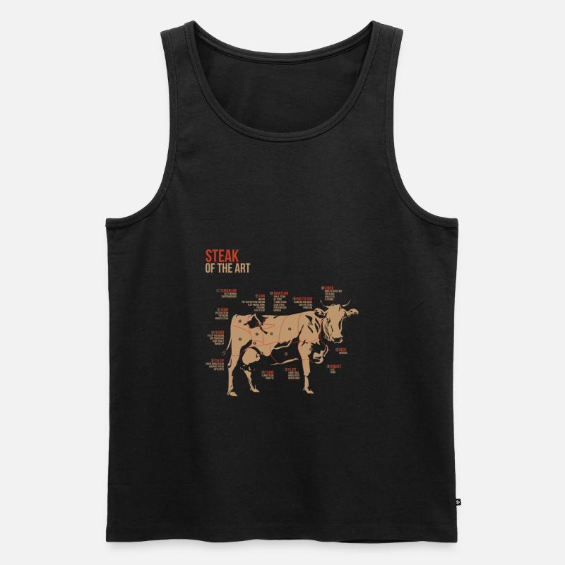 Steak Champ Winter BBQ Pitmaster - Männer Premium Bio Tank Top - Schwarz