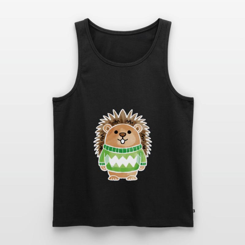 Igel pullover white Männer Premium Bio Tank Top