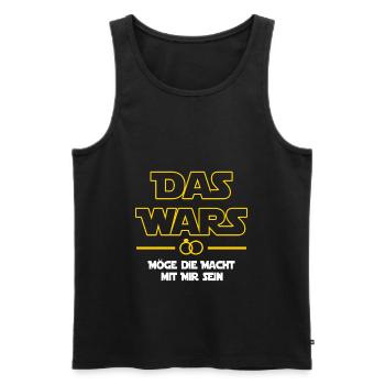 Das wars möge die Macht mit mir sein - JGA - Männer Premium Bio Tank Top - Schwarz - Vorne - Michal (187cm)