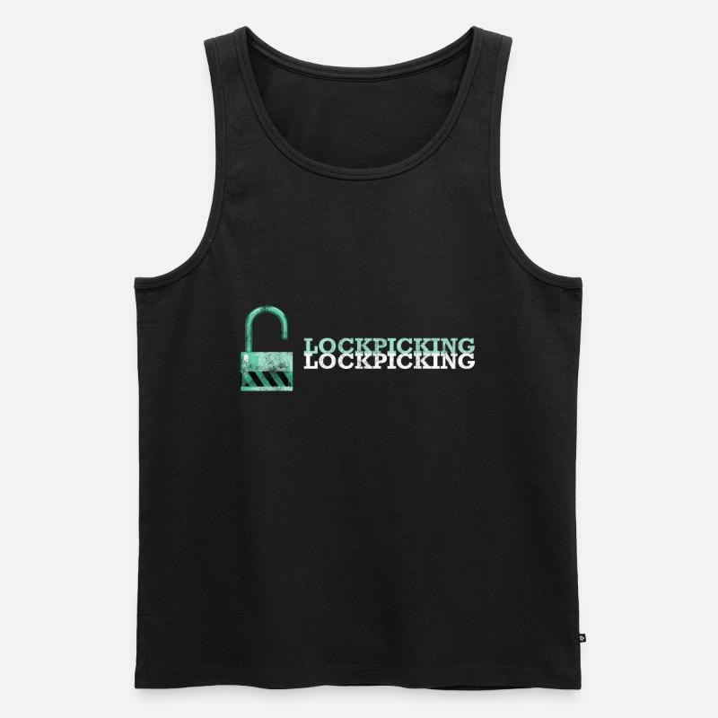 Lockpicking Lockpicking lockpicking - Männer Premium Bio Tank Top - Schwarz