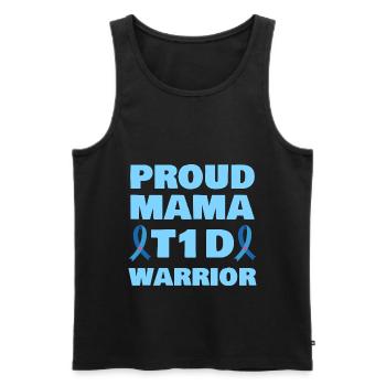 Proud Mama T1D Warrior Diabète Sensibilisation de type 1 - Débardeur bio Premium Homme - noir - Devant - Michal (187cm)