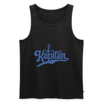 Bootsführerschein Bestanden Kapitän Prüfung See - Männer Premium Bio Tank Top - Schwarz - Vorne - AI Model Male 178 light (178cm)