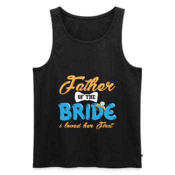 Père de la mariée J’ai aimé son premier mariage - Débardeur bio Premium Homme - noir - Devant - Michal (187cm)