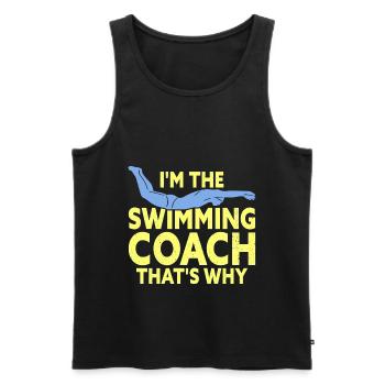 I'm The Swimming Coach Funny Swim Coach - Men's Premium Organic Tank Top - black - Front - Michal (187cm)