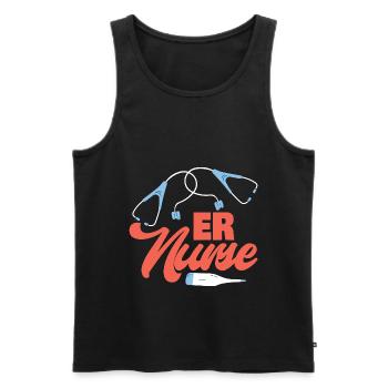 ER Nurse Emergency Room Nurse - Men's Premium Organic Tank Top - black - Front - Michal (187cm)