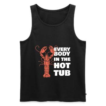 Everybody In The Hot Tub Funny Crawfish Crayfish - Men's Premium Organic Tank Top - black - Front - Michal (187cm)