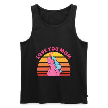 Love you mom Mother's Day baby - Men's Premium Organic Tank Top - black - Front - AI Model Male 178 light (178cm)
