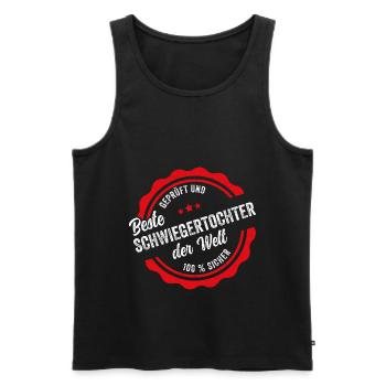 Schwiegertochter Schwiegerkind Schwieger Geschenk - Männer Premium Bio Tank Top - Schwarz - Vorne - Michal (187cm)