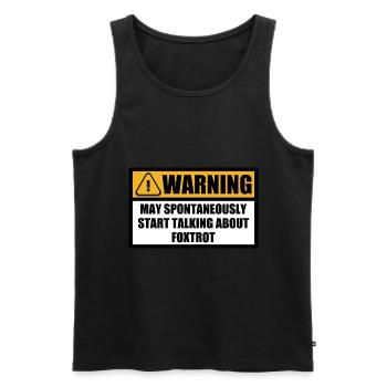 Foxtrott Tanz Tanzen Standardtanz Sprüche Spruch - Männer Premium Bio Tank Top - Schwarz - Vorne - Michal (187cm)