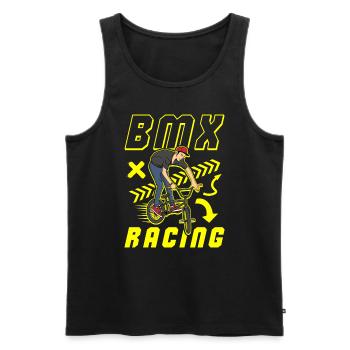 BMX Racing - BMX Bike extreme sport - Men's Premium Organic Tank Top - black - Front - AI Model Male 178 light (178cm)