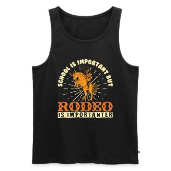 Rodeo Reiter, Western Ranch Cowboy Abenteuer - Männer Premium Bio Tank Top - Schwarz - Vorne - Michal (187cm)