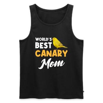 World's Best Canary Mom Songbird / Mother's Day - Men's Premium Organic Tank Top - black - Front - Michal (187cm)