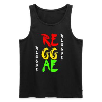 Reggae Japanischer Stil Musik Jamaika Rasta - Männer Premium Bio Tank Top - Schwarz - Vorne - Michal (187cm)