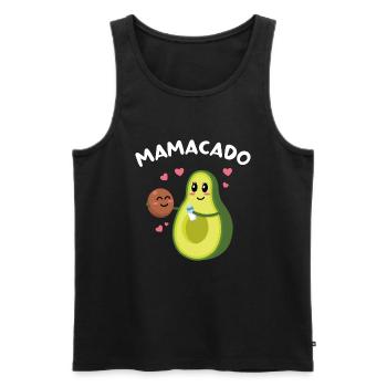 Mamacado Avocado, Mutter, Geschenk - Männer Premium Bio Tank Top - Schwarz - Vorne - Michal (187cm)