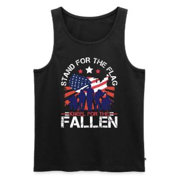 Stand For The Flag US Armee Patriot / Veteran - Männer Premium Bio Tank Top - Schwarz - Vorne - Michal (187cm)