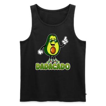 Dadacado | Avocat Papa Père Avocats Guacamole - Débardeur bio Premium Homme - noir - Devant - AI Model Male 178 light (178cm)