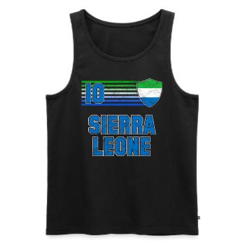 Sierra Leone Fußball Mannschaft - Männer Premium Bio Tank Top - Schwarz - Vorne - AI Model Male 178 light (178cm)