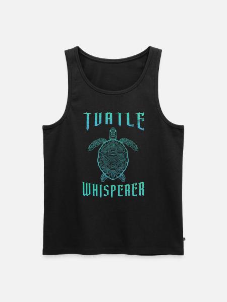 Schildkröten flüsterer Reptil Meerestier - Männer Premium Bio Tank Top - Schwarz