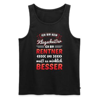 Ich weiß es wirklich besser / Rentner Spruch Humor - Männer Premium Bio Tank Top - Schwarz - Vorne - Michal (187cm)