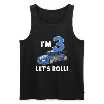 Children's birthday car racing car / 3 years - Men's Premium Organic Tank Top - black - Front - Michal (187cm)