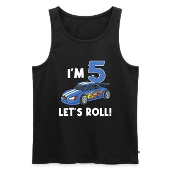Children's birthday car racing car / 5 years - Men's Premium Organic Tank Top - black - Front - Michal (187cm)