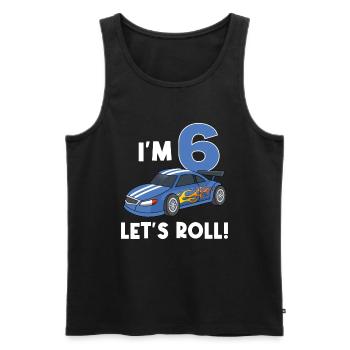 Children's birthday car racing car / 6 years - Men's Premium Organic Tank Top - black - Front - Michal (187cm)