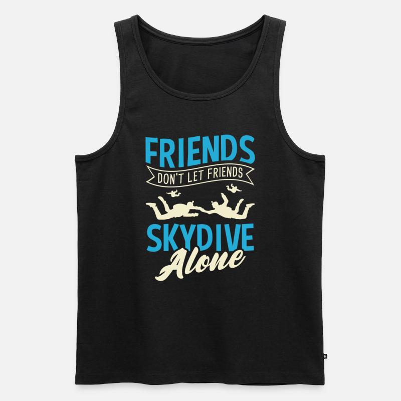 Skydiving, Fallschrimspringen, Skydiver Fallschirm - Männer Premium Bio Tank Top - Schwarz