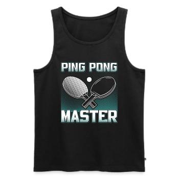 Ping Pong Master / Tischtennis Sport Design - Männer Premium Bio Tank Top - Schwarz - Vorne - AI Model Male 178 light (178cm)