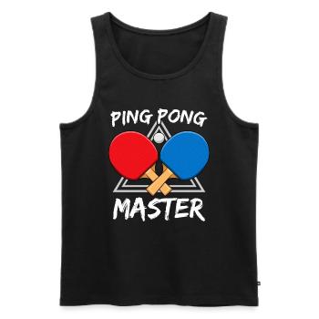 Maître de Ping Pong / Tennis de Table Sport Design - Débardeur bio Premium Homme - noir - Devant - Michal (187cm)