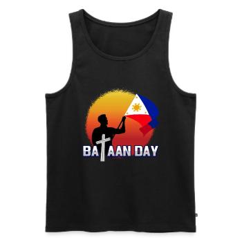 Jour de Bataan / Fête des Philippines, Japon - Débardeur bio Premium Homme - noir - Devant - AI Model Male 178 light (178cm)