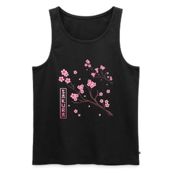 Kirschblüte Japanisch Harajuku Manga Japan Sakura - Männer Premium Bio Tank Top - Schwarz - Vorne - AI Model Male 178 light (178cm)